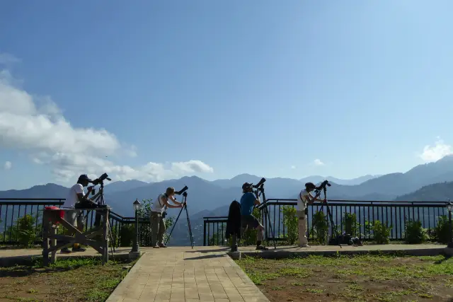 Behind-the-scenes photo from the 2019 Batumi Raptor Count autumn season