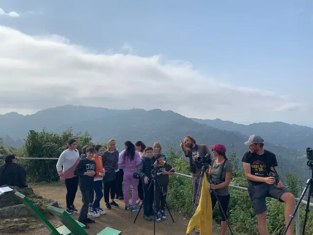 Behind-the-scenes photo from the 2021 Batumi Raptor Count autumn season
