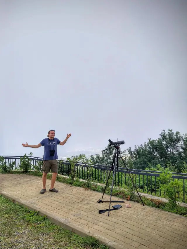 Behind-the-scenes photo from the 2022 Batumi Raptor Count autumn season