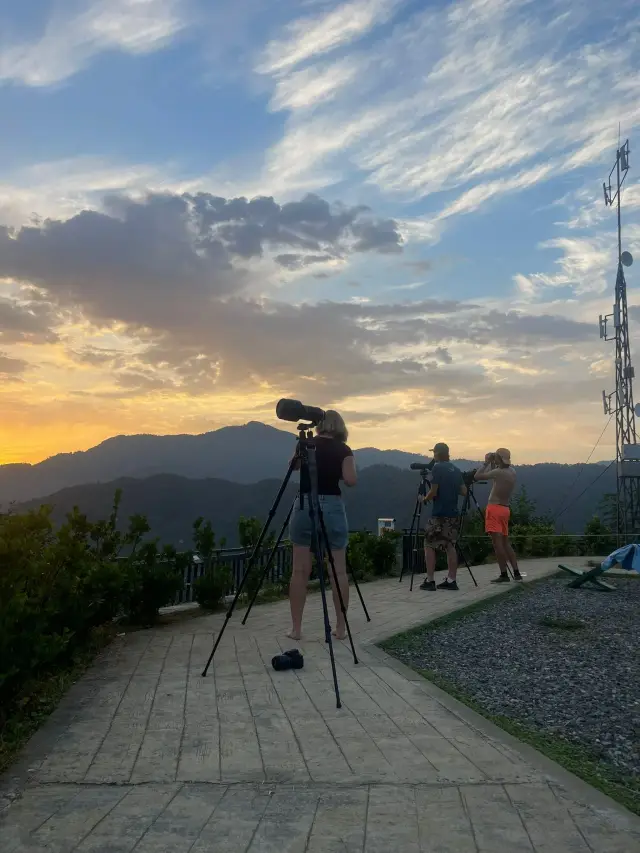 Behind-the-scenes photo from the 2023 Batumi Raptor Count autumn season