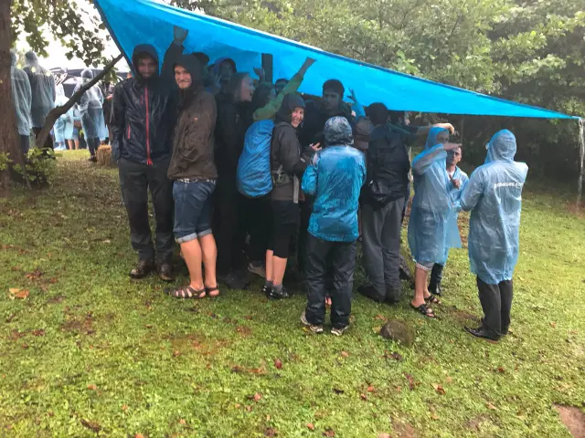 Behind-the-scenes photo from the 2019 Batumi Raptor Count autumn season